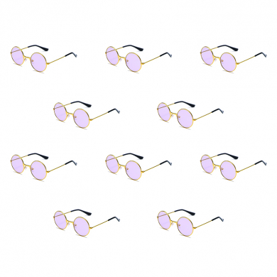 Очки круглые Джона Леннона,имиджевые, для селфи, солнцезащитные,  (Набор 10 шт.)