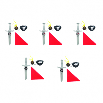 Набор пирата,карнавальный,детский 4 предмета. (5 наборов в комплекте)