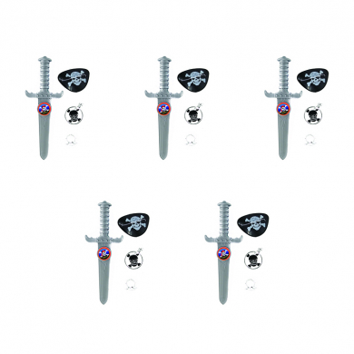 Набор пирата, карнавальный, детский, 4 предмета (5 наборов в комплекте)