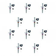 Набор пирата, карнавальный, детский, 4 предмета (10 наборов в комплекте)