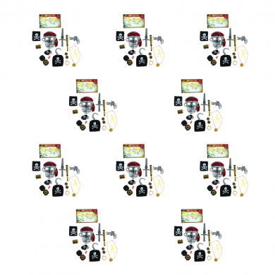 Набор пирата "Корсар", 15 предметов (10 наборов в комплекте)