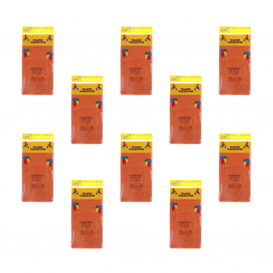 Скатерть "Праздничный стол" одноразовая пвх, цвет оранжевый, 137х183 см (Набор 10 шт.)