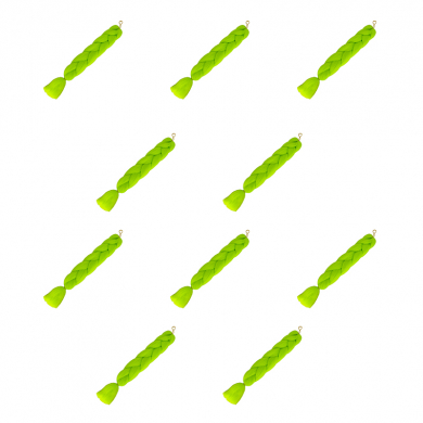 Канекалон коса 60 см, цвет неоновый зеленый (Набор 10 шт.)