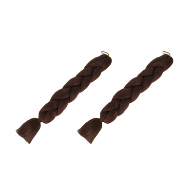 Канекалон коса 60 см, цвет каштановый (Набор 2 шт.)