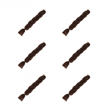 Канекалон коса 60 см, цвет каштановый (Набор 6 шт.)