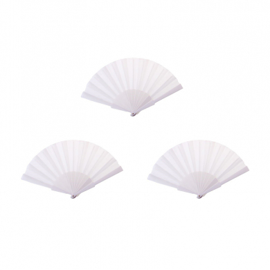 Веер "Классика", цвет белый (Набор 3 шт.)