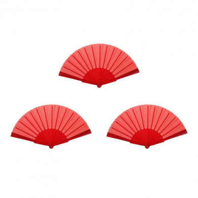 Веер "Классика", цвет красный (Набор 3 шт.)