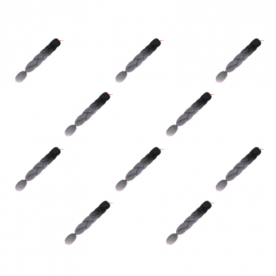 Канекалон коса 60 см, омбре из черного в серый (Набор 10 шт.)