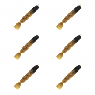 Канекалон коса 60 см, омбре из черного в светло-русый (Набор 6 шт.)