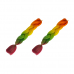 Канекалон коса 60 см, 4 цвета: оранжевый, желтый, зеленый, малиновый (Набор 2 шт.)