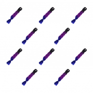 Канекалон коса 60 см, 3 цвета: черный, фиолетовый, синий (Набор 10 шт.)