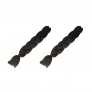 Канекалон коса 60 см, омбре из черного в темно-серый (Набор 2 шт.)