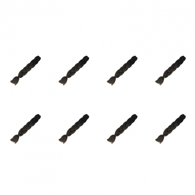Канекалон коса 60 см, омбре из черного в темно-серый (Набор 8 шт.)