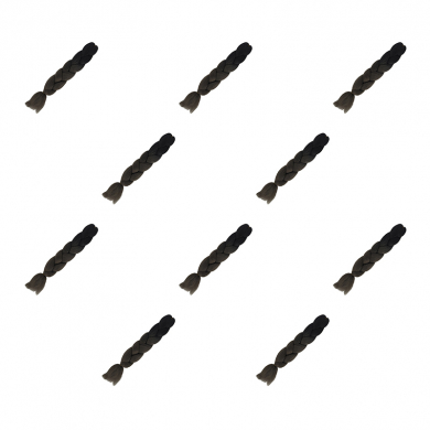 Канекалон коса 60 см, омбре из черного в темно-серый (Набор 10 шт.)