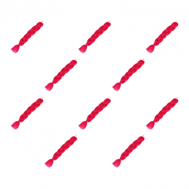 Канекалон коса 60 см, цвет ярко-розовый (Набор 10 шт.)