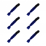 Канекалон коса 60 см, омбре из черного в синий (Набор 6 шт.)