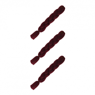 Канекалон коса 60 см, цвет малиновый (Набор 3 шт.)