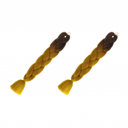 Канекалон коса 60 см, омбре из каштанового в темный блонд (Набор 2 шт.)