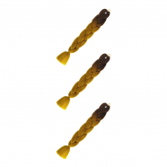 Канекалон коса 60 см, омбре из каштанового в темный блонд (Набор 3 шт.)