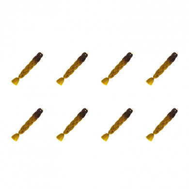 Канекалон коса 60 см, омбре из каштанового в темный блонд (Набор 8 шт.)