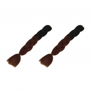 Канекалон коса 60 см, омбре из черного в каштановый (Набор 2 шт.)