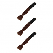 Канекалон коса 60 см, омбре из черного в каштановый (Набор 3 шт.)