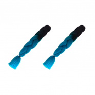 Канекалон коса 60 см, омбре из черного в голубой (Набор 2 шт.)