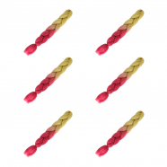 Канекалон коса 60 см, омбре из блонда в розовый (Набор 6 шт.)