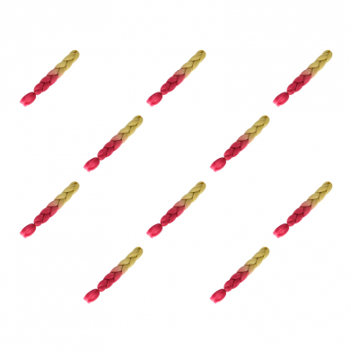 Канекалон коса 60 см, омбре из блонда в розовый (Набор 10 шт.)