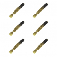 Канекалон коса 60 см, омбре из черного в русый (Набор 6 шт.)