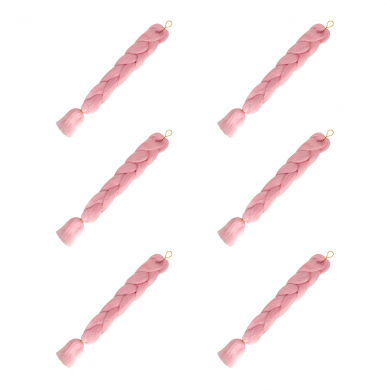 Канекалон коса 60 см, цвет светло-розовый (Набор 6 шт.)