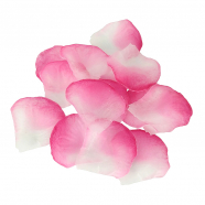 Лепестки роз бело-розовые искусственные "На свадьбу" тканевые, 100 шт, 4,5*5 см