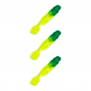 Канекалон 60 см, омбре из зеленого в неоново-зеленый (Набор 3 шт.)