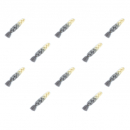 Канекалон 60 см, омбре из блонда в серый (Набор 10 шт.)