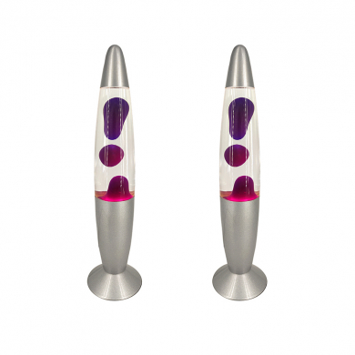 Лава лампа восковая фиолетовая, высота 35 см (Набор 2 шт.)