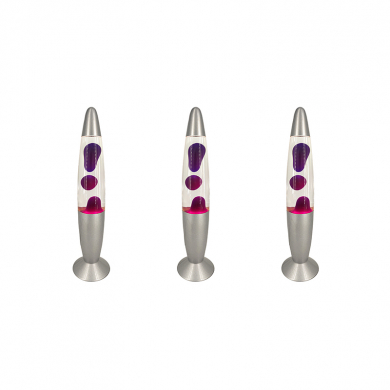 Лава лампа восковая фиолетовая, высота 35 см (Набор 3 шт.)