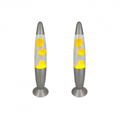 Лава лампа восковая желтая, высота 35 см (Набор 2 шт.)