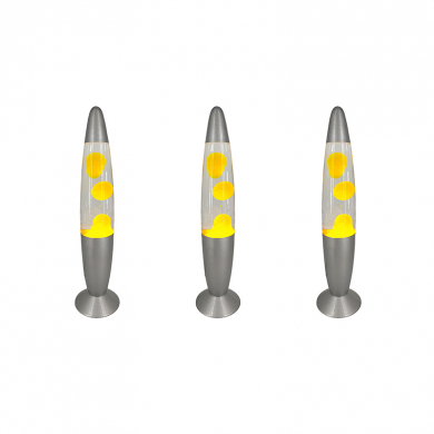 Лава лампа восковая желтая, высота 35 см (Набор 3 шт.)