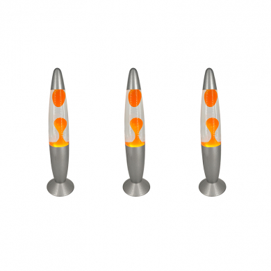 Лава лампа восковая оранжевая, высота 35 см (Набор 3 шт.)