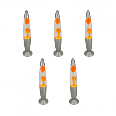 Лава лампа восковая оранжевая, высота 35 см (Набор 5 шт.)