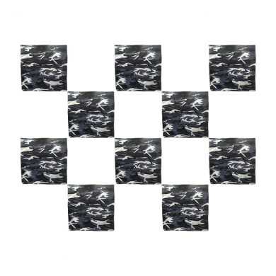 Бандана "Камуфляж серый" 55 х 55 см (Набор 10 шт).хлопковая, бандана платок, защитная