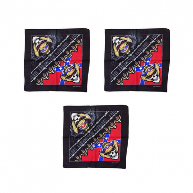 Бандана "Пират ковбой"байкера, рокера 55 х 55 см (Набор 3 шт.)