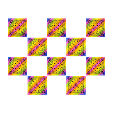 Бандана пиратская,байкера,"Сокровища пирата" разноцветная 55 х 55 см (Набор 10 шт.)