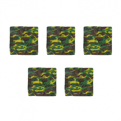 Бандана "Камуфляж лесной зеленый" 55 х 55 см (Набор 5 шт.)