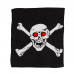 Бандана байкера "Пиратский Череп Веселый Роджер" черно бело красная байкерская 55 х 55 см (Набор 3 шт.)