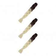 Канекалон 60 см, омбре из каштанового в блонд (Набор 3 шт.)