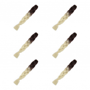 Канекалон 60 см, омбре из каштанового в блонд (Набор 6 шт.)