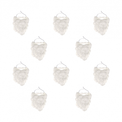 Новогодняя борода Деда Мороза (Набор 10 шт.)