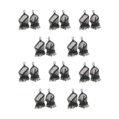 Перчатки женские взрослые кружевные "Гэтсби короткие ажурные" гипюр черные, 2 шт. (Набор 10 пар)