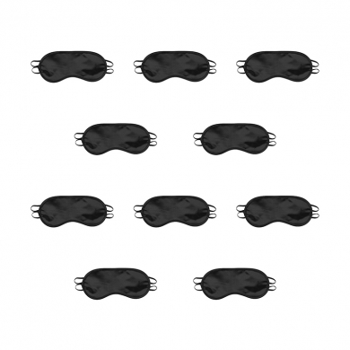 Маска для сна и путешествий, 18х8,5 см, цвет черный (Набор 10 шт.)